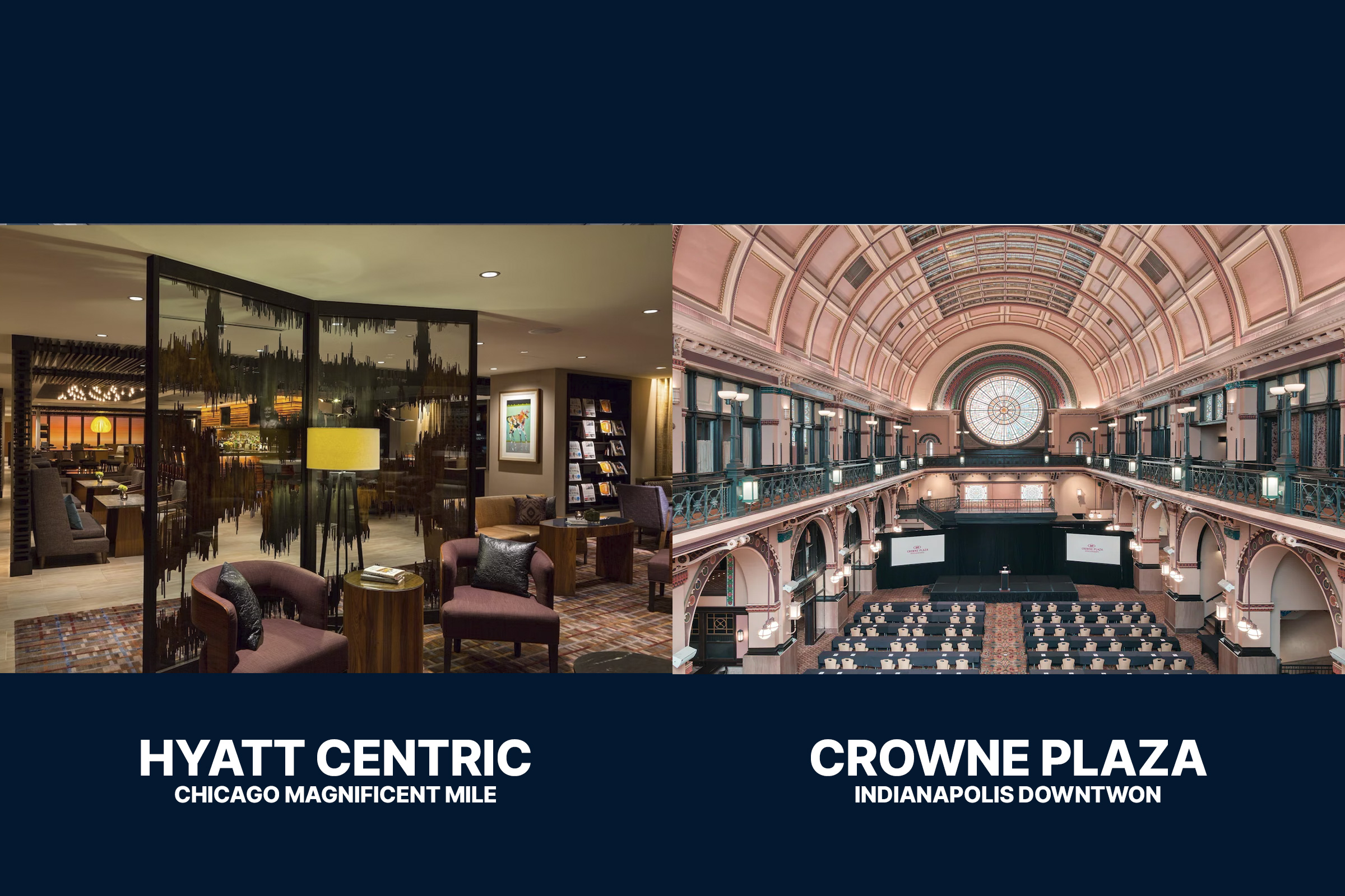 Thumbnail image of Crowne Plaza Indianapolis Airport, Crowne Plaza Indianapolis Downtown & Hyatt Centric Chicago Magnificent Mile****