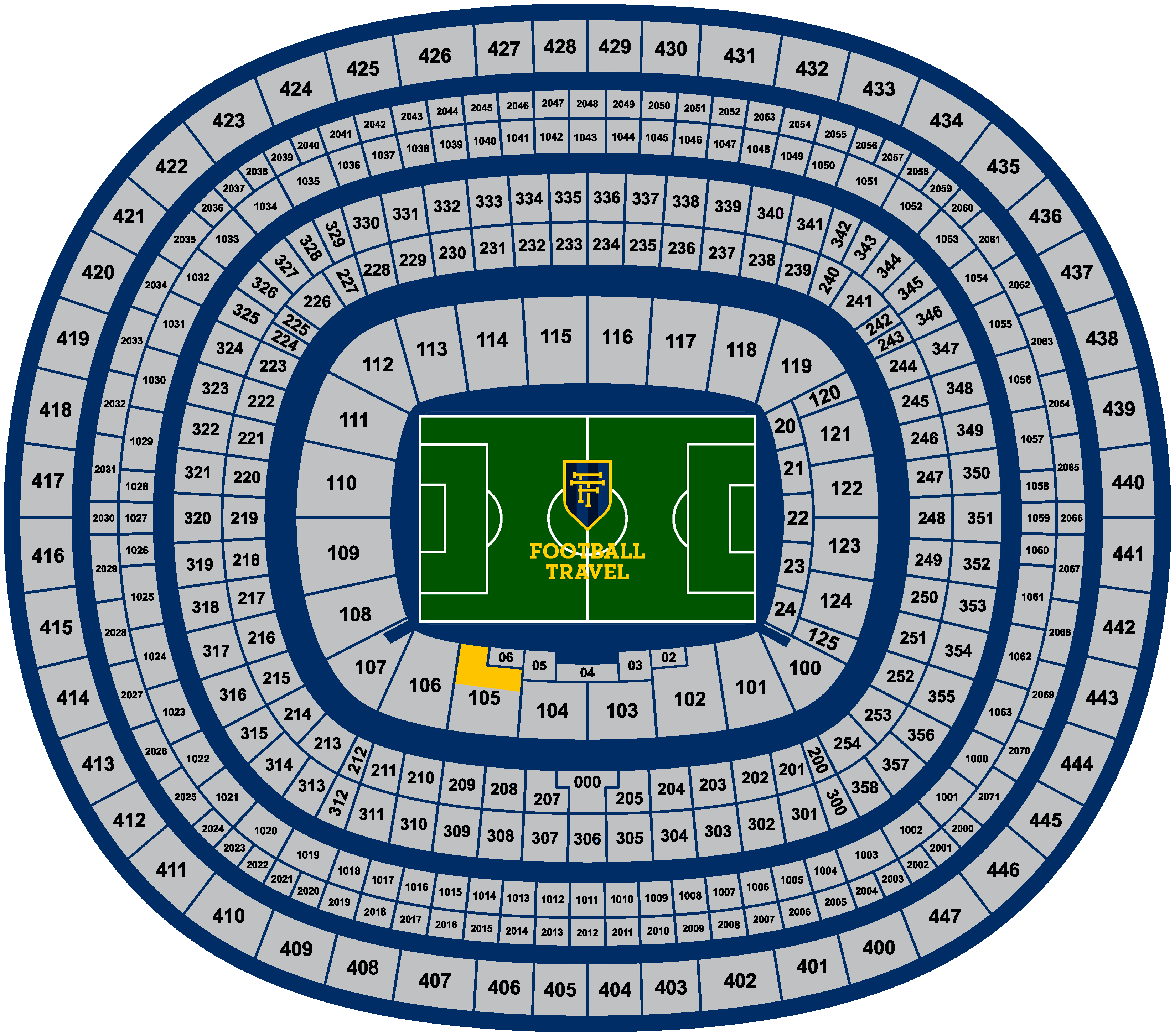 Thumbnail image of Official Tribune Lower Block 105 - Premium Seats